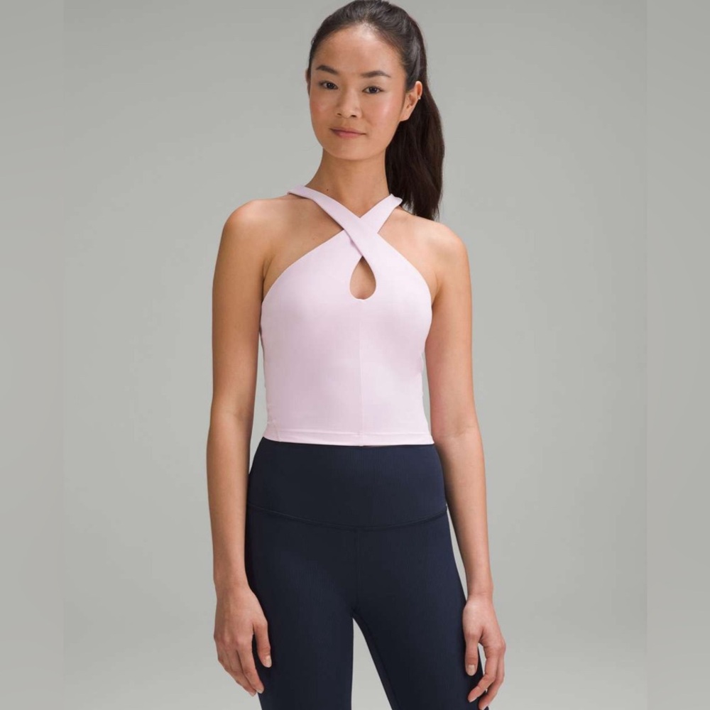Lululemon Align Keyhole Halter Tank Top Meadowsweet Pink size 12